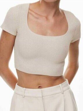 Aritzia Babaton Sculpt Knit Scoopneck Top